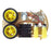 Chasis robot 2 motores rectangular - ElectroCrea