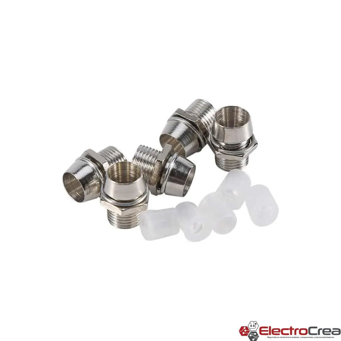 5mm Metálico porta led con tuerca - ElectroCrea