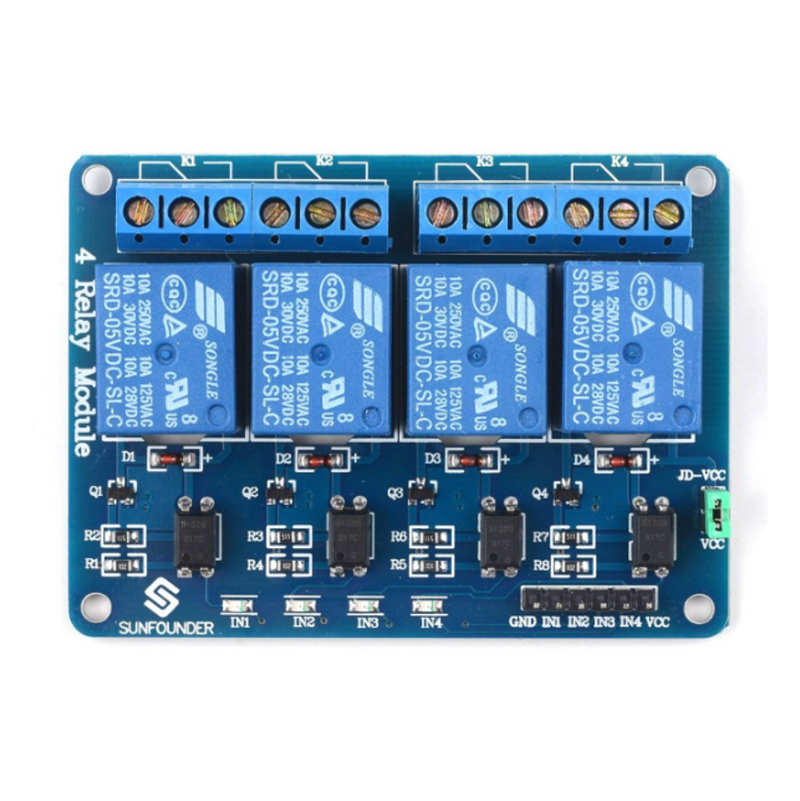 4CH Módulo de relevadores 4 canales
