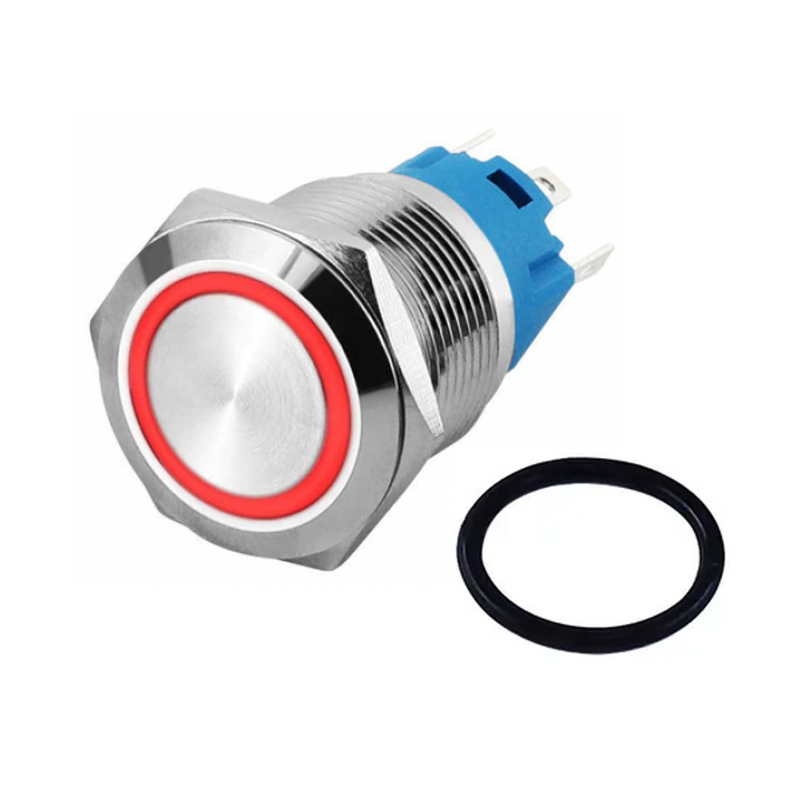 16mm Iluminación metálico C/E Interruptor push botón - Varios Colores