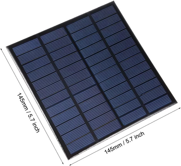 12v 3W Panel solar 145x145mm