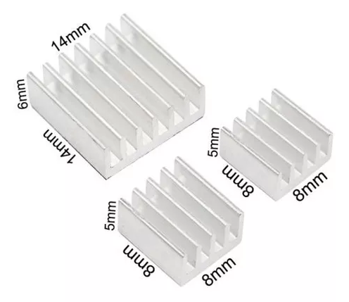 Disipadores Raspberry Pi kit 3pzas
