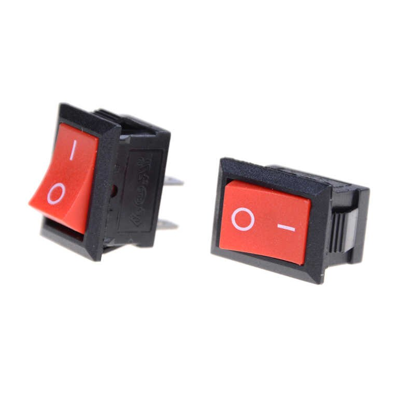 KCD1 125v 6A Rojo interruptor balancín