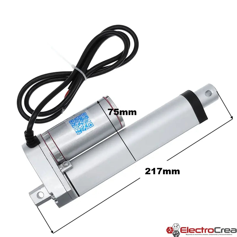 100MM 90KG Actuador lineal eléctrico 12V - ElectroCrea