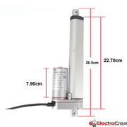 150MM 90KG Actuador lineal eléctrico 12V - ElectroCrea