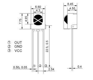 Led infrarrojo receptor VS1838B - ElectroCrea