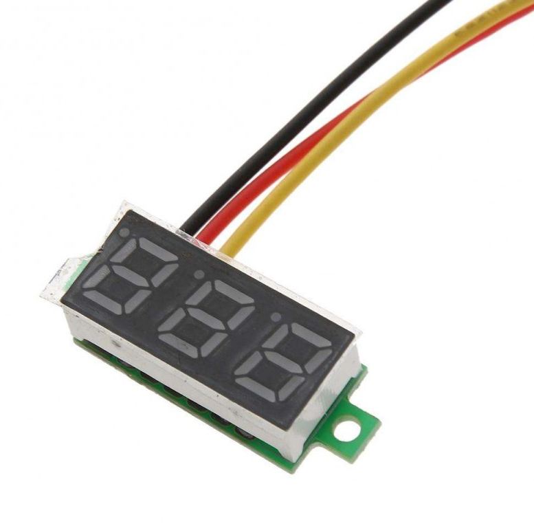 Voltímetro digital chico 0-30v - ElectroCrea