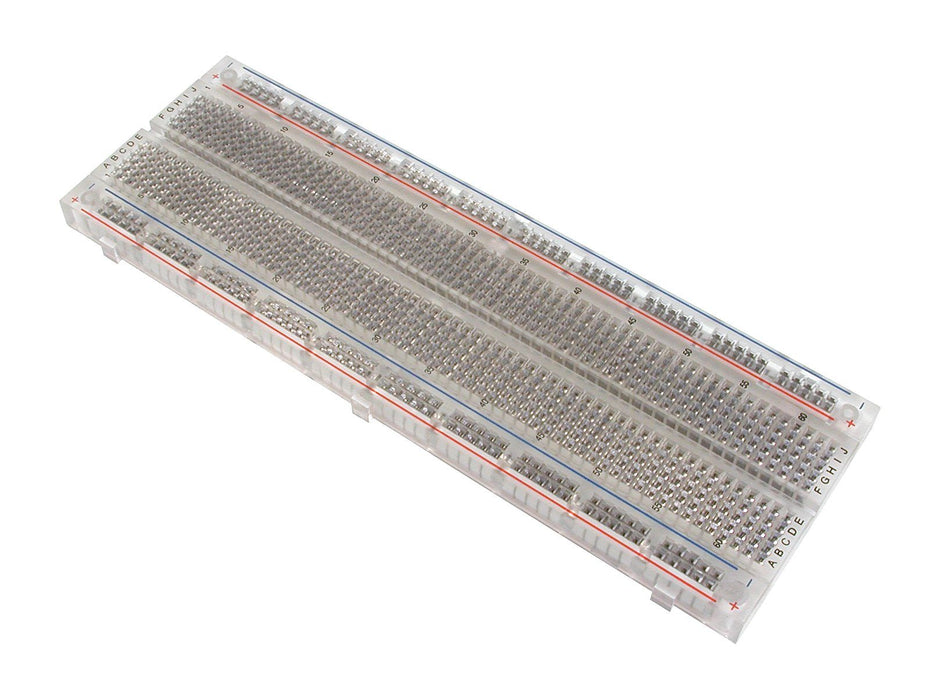 Protoboard transparente Grande 830puntos - ElectroCrea