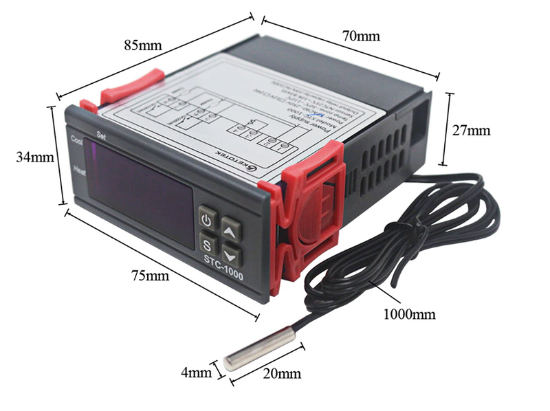 STC-1000 Termostato digital control de temperatura