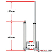 250MM 90KG Actuador lineal eléctrico 12V - ElectroCrea