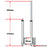 250MM 90KG Actuador lineal eléctrico 12V - ElectroCrea