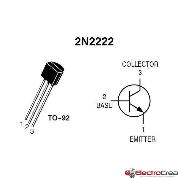 Transistor 2N2222 - ElectroCrea