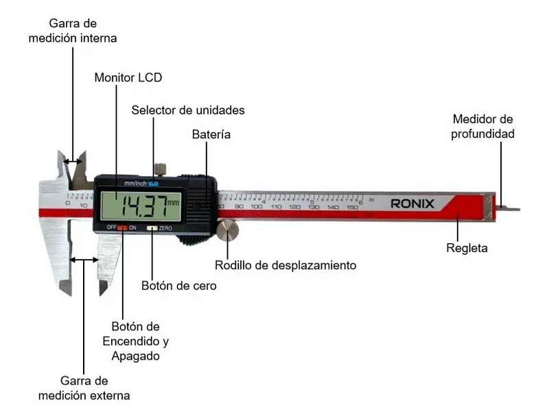 6" 150mm Digital vernier pie de rey