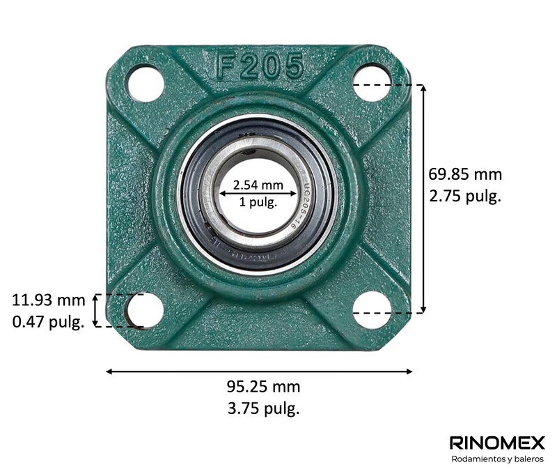 Chumacera de pared 1 pulgada UCF205-16