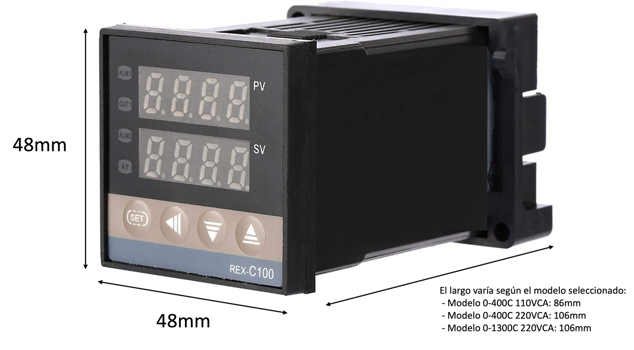 REX-C100 Controlador de temperatura PID Salida RELAY