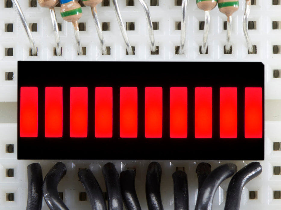 Display barras led 10 segmentos rojo - ElectroCrea