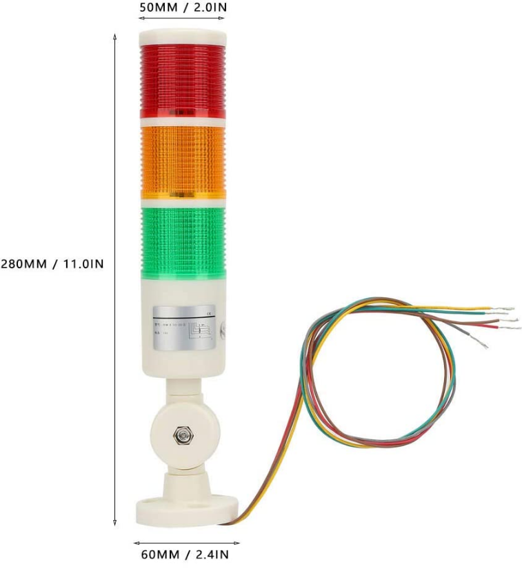Semaforo con Buzzer Industrial - Escoger voltaje