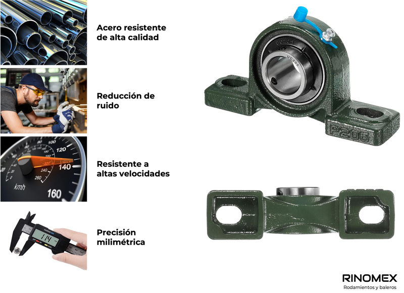 Chumacera de piso 1 pulgada UCP205-16