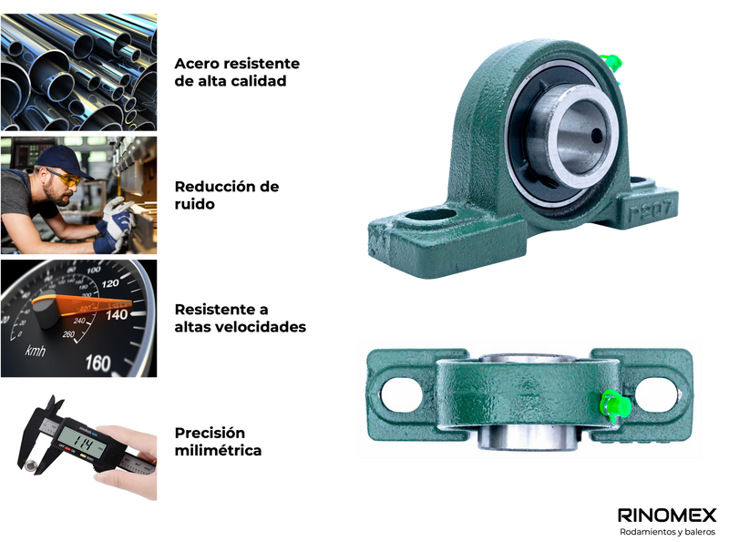 Chumacera de piso 1-1/4 pulgada UCP207-20