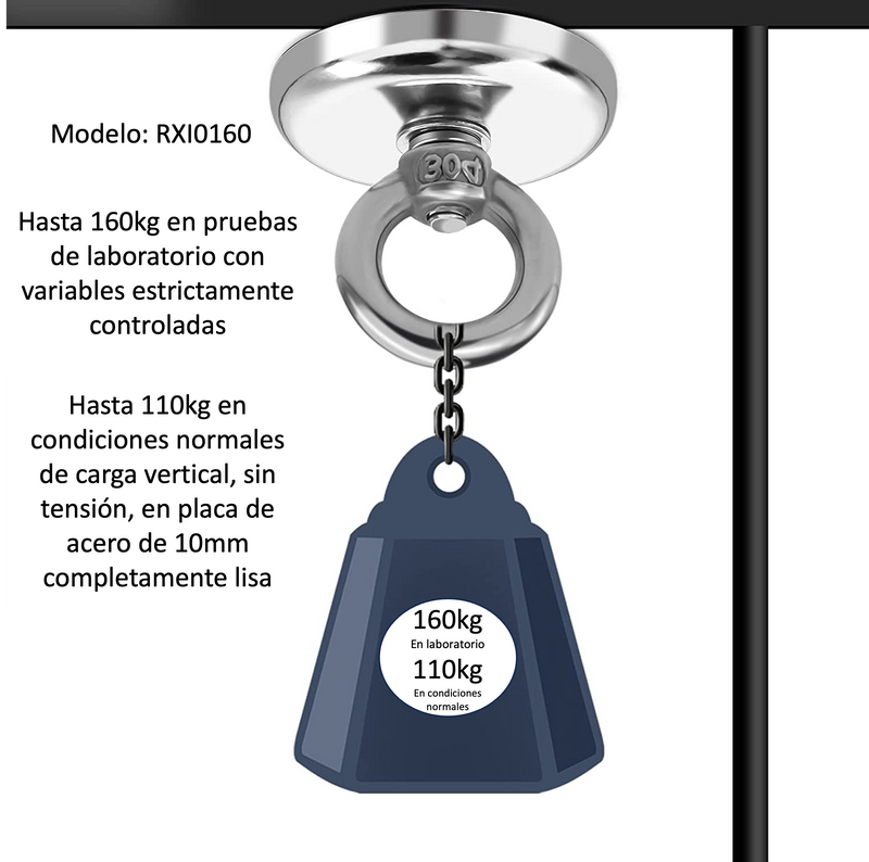 Iman De Neodimio 160kg 75mm Ronix RXI0160