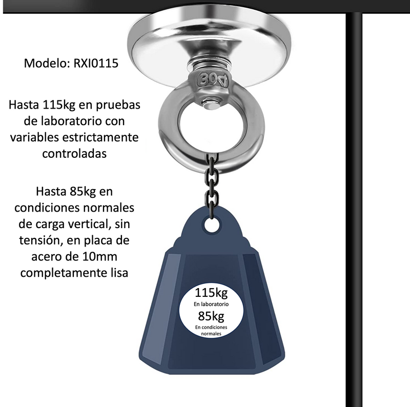 Iman De Neodimio 115kg 60mm Ronix RXI0115