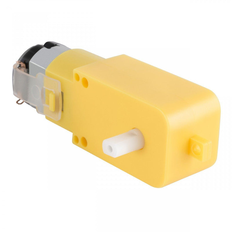 Motorreductor amarillo para llanta 65x28 mm - ElectroCrea