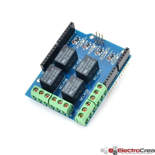 4CH Shield de relevadores 4 canales - ElectroCrea