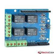 4CH Shield de relevadores 4 canales - ElectroCrea