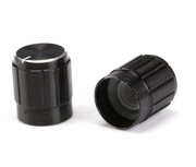 Perilla knob de alumino negro - ElectroCrea