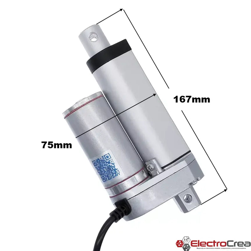 50MM 90KG Actuador lineal eléctrico 12V - ElectroCrea
