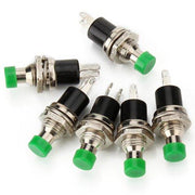 Interruptor push boton sin enclave verde 7mm 3A 125v PBS-110 - ElectroCrea