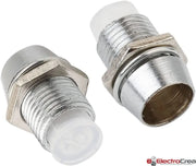 5mm Metálico porta led con tuerca - ElectroCrea