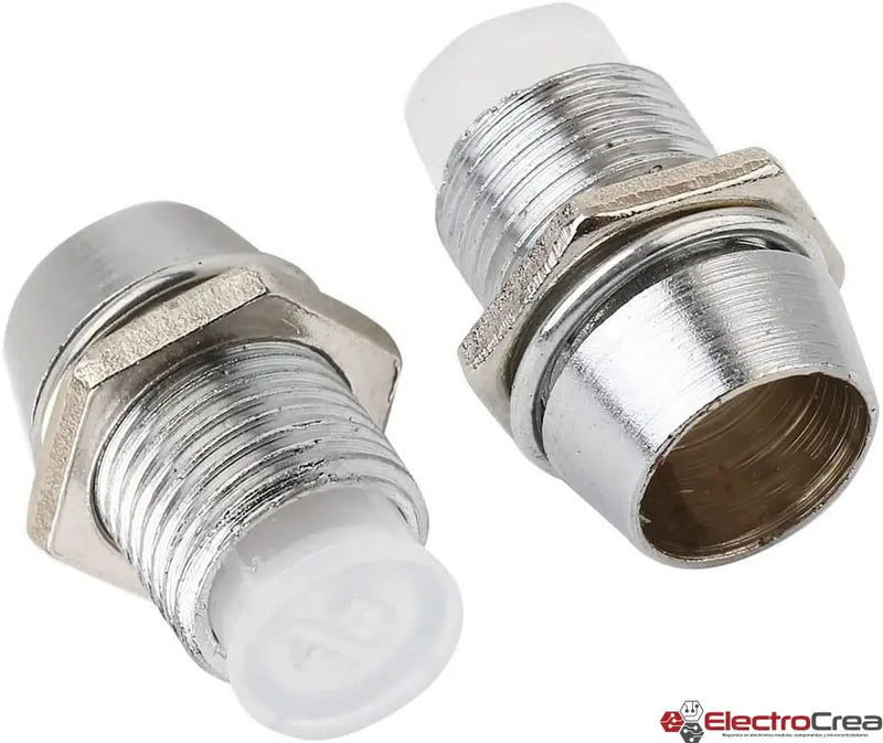 5mm Metálico porta led con tuerca - ElectroCrea