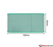 5x10cm Perforada tablilla fenólica - ElectroCrea