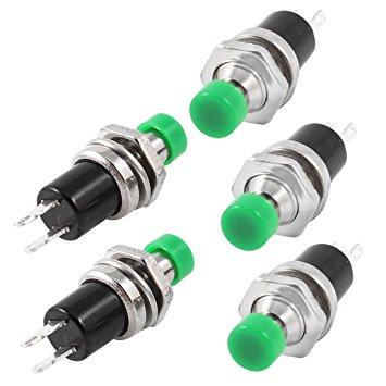 Interruptor push boton sin enclave verde 7mm 3A 125v PBS-110 - ElectroCrea