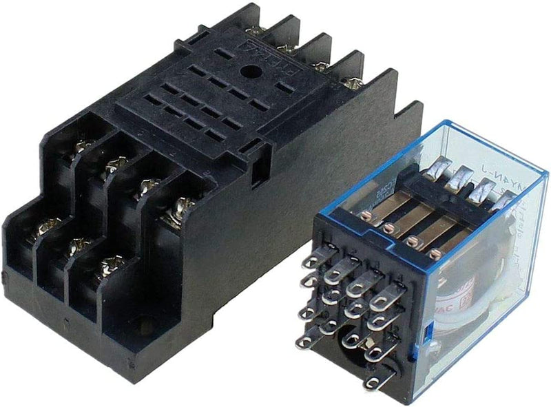 Relevador MY4NJ con Base PYF14A - Varios voltajes