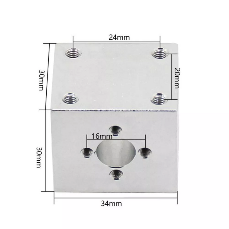 Soporte para tuerca trapezoidal 8mm - ElectroCrea
