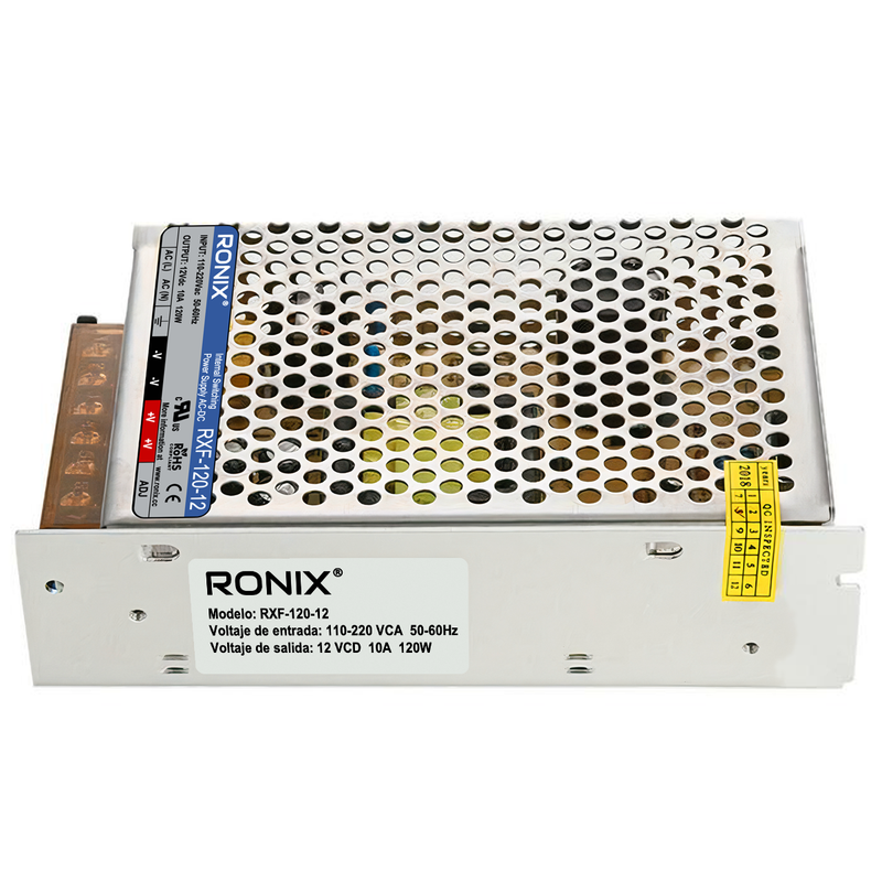 12v 10A Fuente de voltaje conmutada RONIX RFX-120-12
