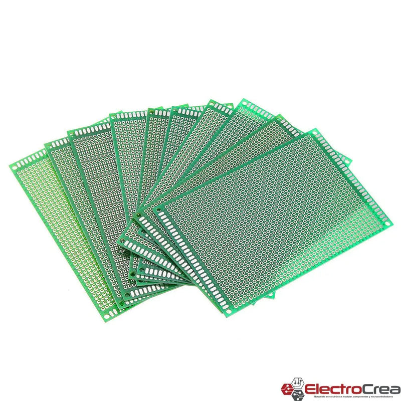 8x12cm Perforada tablilla fenólica - ElectroCrea