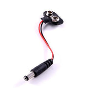 Conector para bateria 9v con adaptador 5.5x2.1mm - ElectroCrea