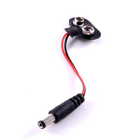 Conector para bateria 9v con adaptador 5.5x2.1mm - ElectroCrea
