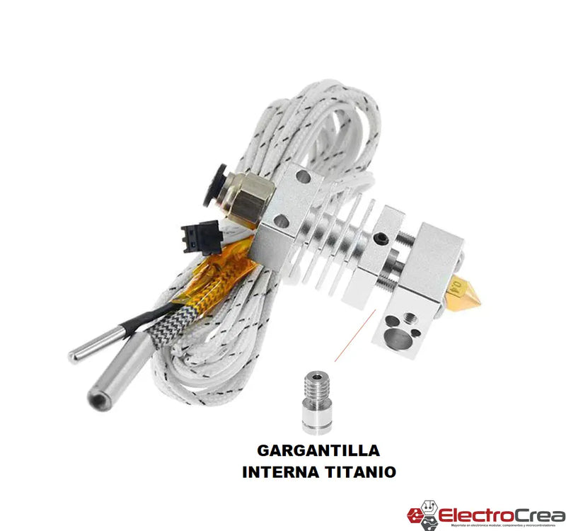 CR10 12V 1.75mm Hotend extrusor 0.4mm - ElectroCrea