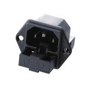 Conector IEC-C14 macho con porta fusible - ElectroCrea