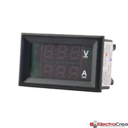 Voltímetro y amperímetro 3-100v DC - ElectroCrea
