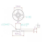 Disco metálico para servo MG995/MG996R - ElectroCrea