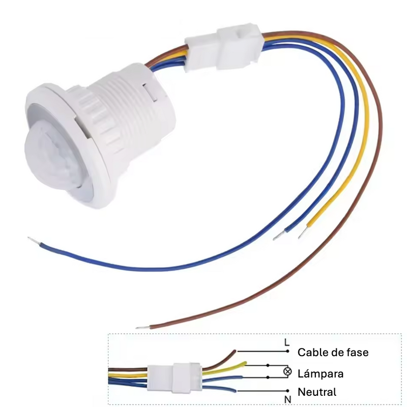 Sensor de Movimiento PIR Empotrable 110V–240V