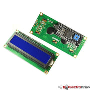 I2C 1602 Azul Display LCD 16x2 + Módulo serial I2C soldado - ElectroCrea