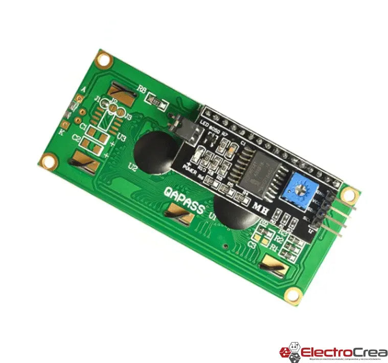 I2C 1602 Azul Display LCD 16x2 + Módulo serial I2C soldado - ElectroCrea