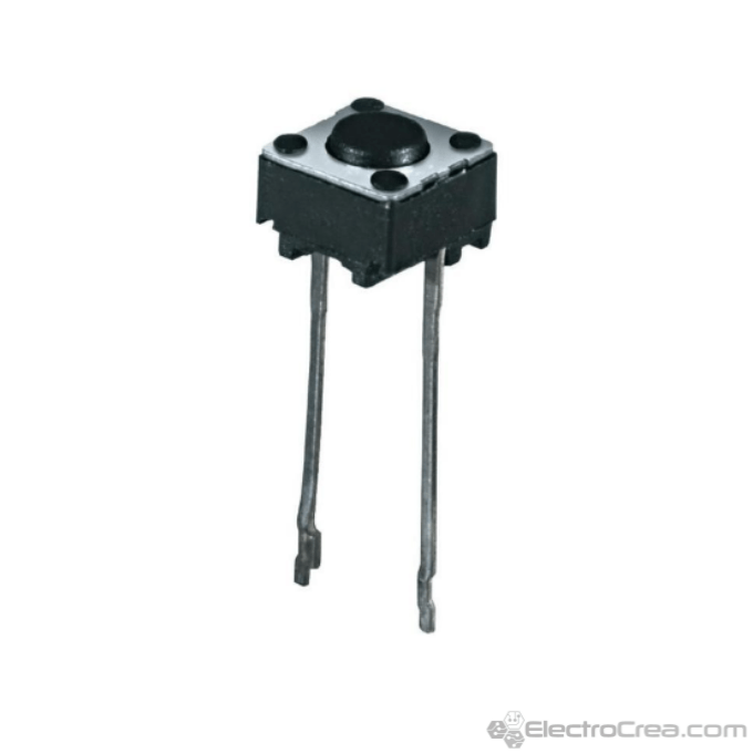 Interruptor push botón 2 pines - ElectroCrea