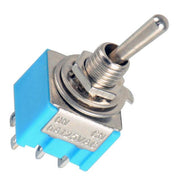 Interruptor de palanca cola de rata 6A 125V MTS-203 DPDT - ElectroCrea